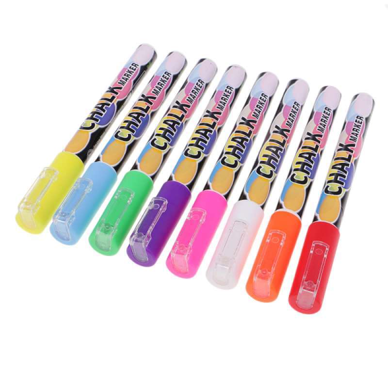 Jual 8 Colors Fluorescent Liquid Chalk Markers Pens For Chalkboard Window Glass Online November 2020 Blibli