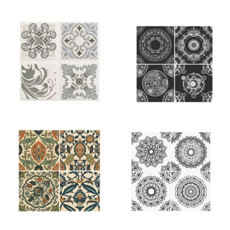 Jual 4pcs Tile Sticker Bedrom Vinyl Waterproof Wall Stickers Floor Art Wall Decor Online Desember 2020 Blibli