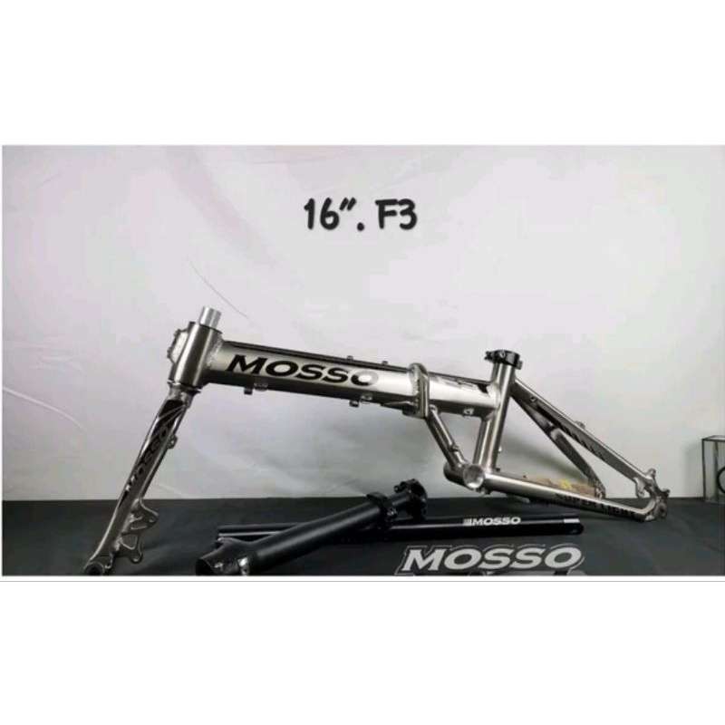 Jual Mosso F3 16 Inch Frame Rangka Sepeda Lipat Seli Folding Bike Mosso F3 Discbrake Ukuran 16 Plus Atau 349 16 Inch 16 Plus Hitam Dominan Gray Di Seller Industrial