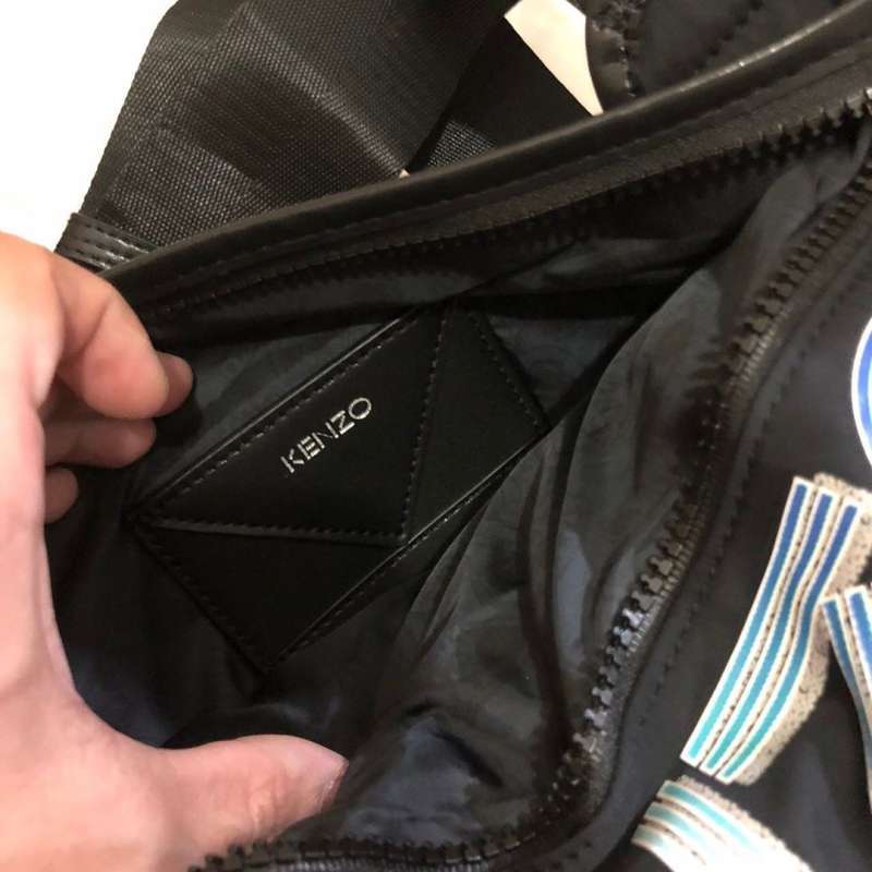 ccs kenzo logo bumbag black logo white colourful original 100