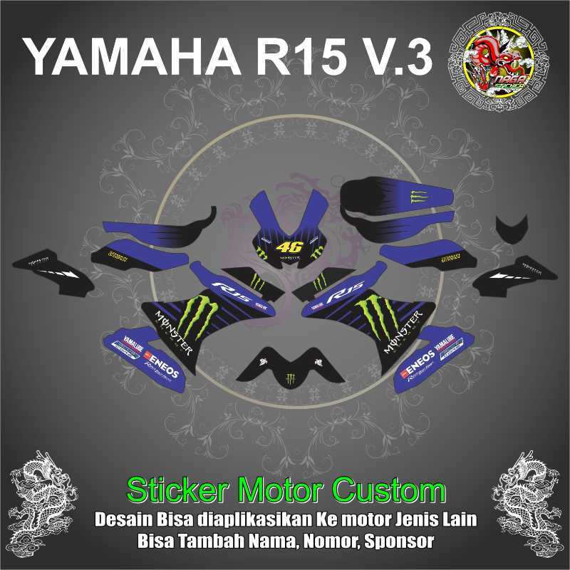Decal r15 on sale v3 monster energy