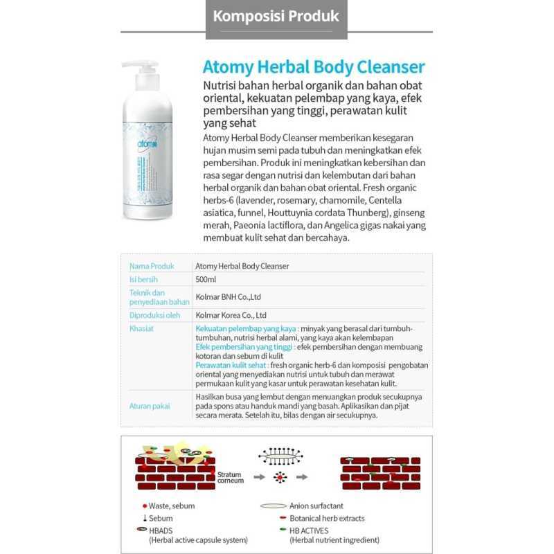 Jual Atomy herbal body cleanser 500 ml Online April 2021 - Blibli