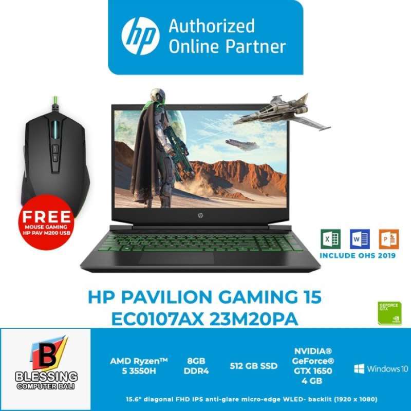 Jual Hp Pav Gaming 15 Ec0107ax 23m20pa R5 3550h 8gb 512gb Gtx 1650 W10 Ohs Online Desember 2020 Blibli