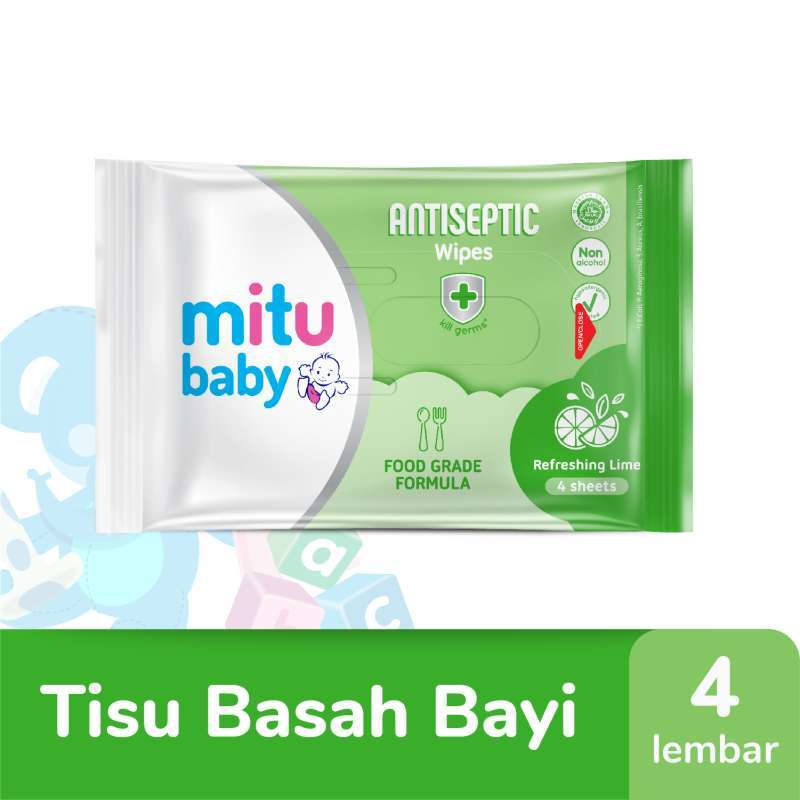 Promo Mitu Baby Wipes Antiseptic Refreshing Lime Tisu Basah Bayi 4