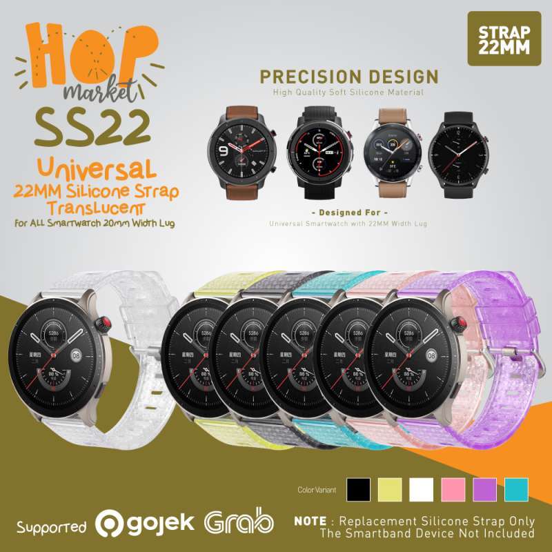Smart Watch Pro Mi Watch Vs Gtr HOP SS22 Shiny Strap Transparan