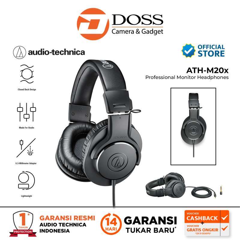 Jual Audio Technica Ath-m20x M20 X Professional Monitoring