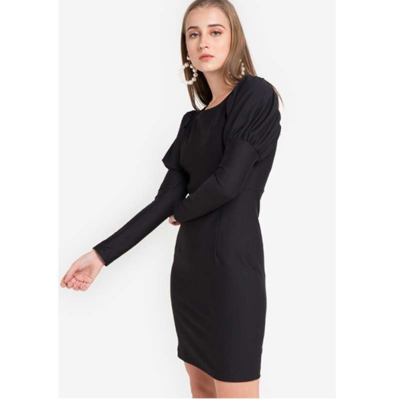 womens black dress long