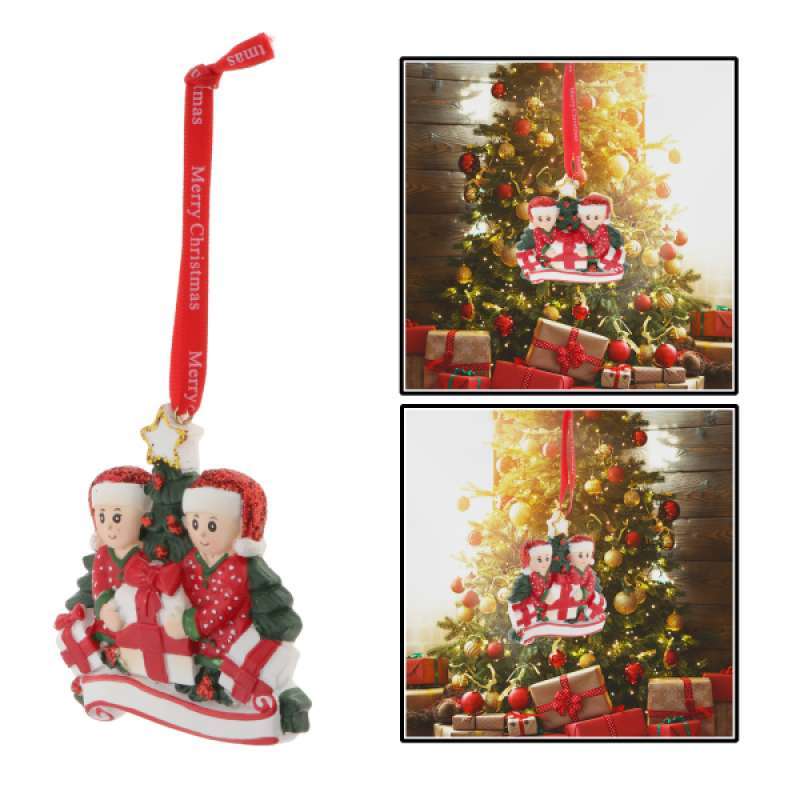 Jual Cute Christmas Tree Decoration Resin Xmas Family Theme Hanging Ornament Pendants Online November 2020 Blibli Com