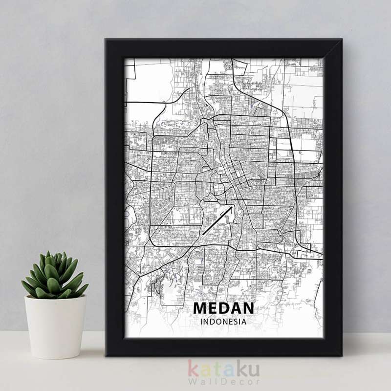 Jual Medan City Map Art Pajangan Dinding Poster Peta Kota Medan Wall Decor Online April 2021 Blibli
