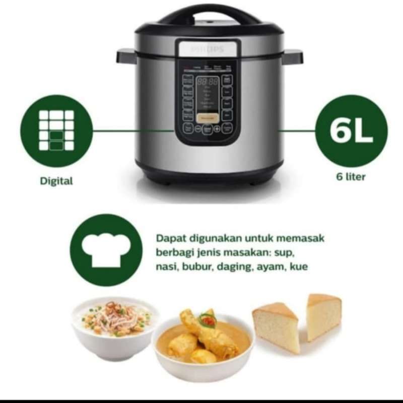 PHILIPS ALL IN ONE Electric Pressure Cooker HD2137/30 HD 2137 HD-2137  GARANSI