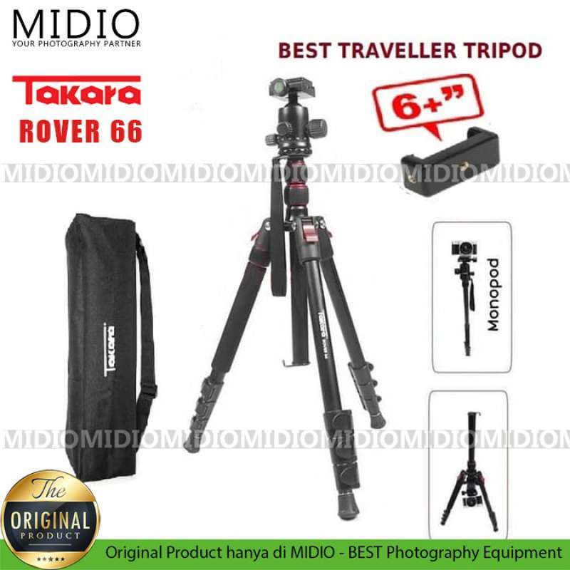 tripod takara rover 66 travel tripod monopod kamera dslr