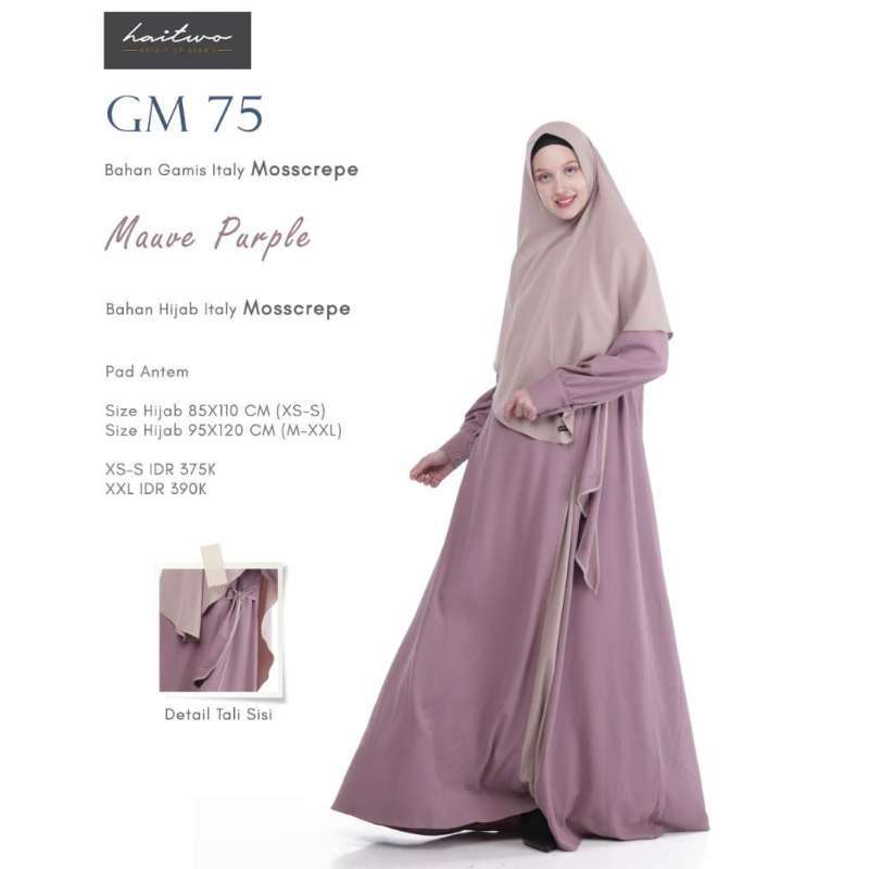 Jual Haitwo Gamis Syari Premium Gm 075 Murah Mei 2021 Blibli