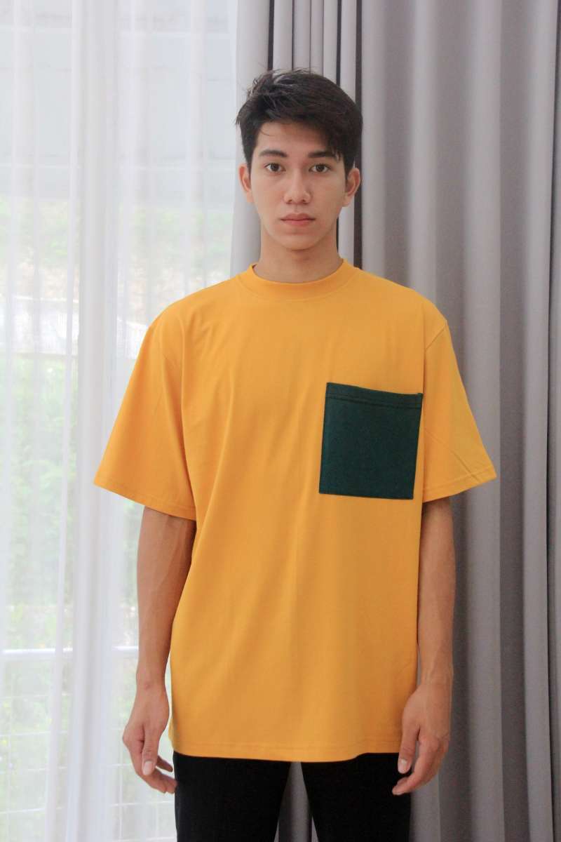 Jual OVERSIZED T SHIRT POCKET - MUSTARD 