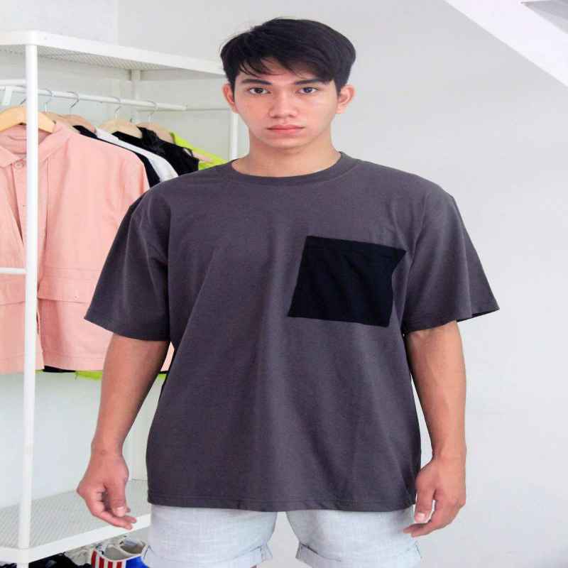dark grey oversized shirt