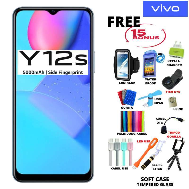 Jual Vivo Y12s 3 32 Gb Free 15 Item Bonus Online Februari 2021 Blibli