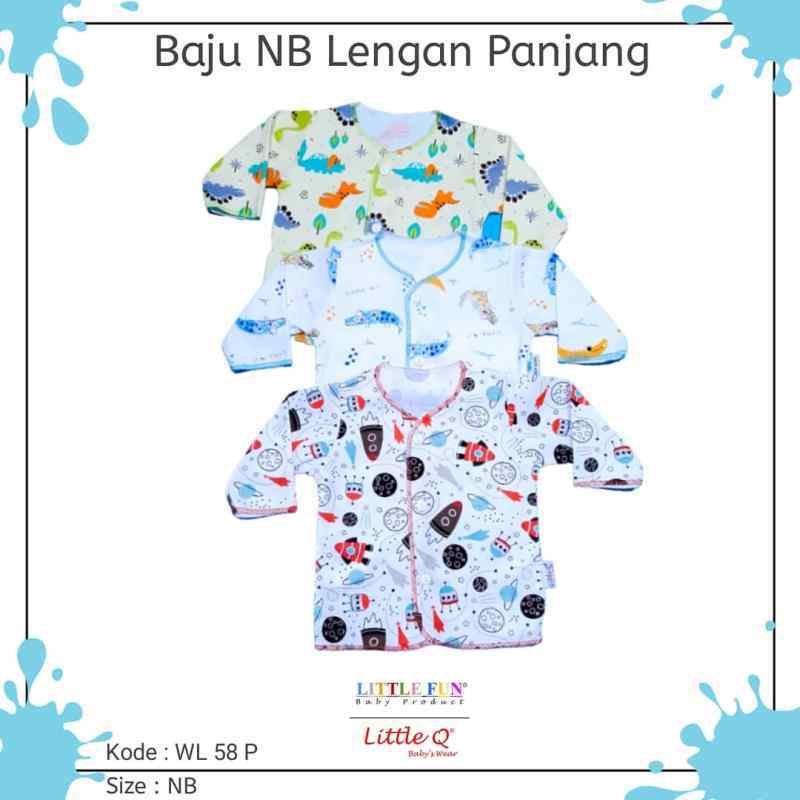 clearance sale little q baju lengan panjang bayi 0 3m 1pcs