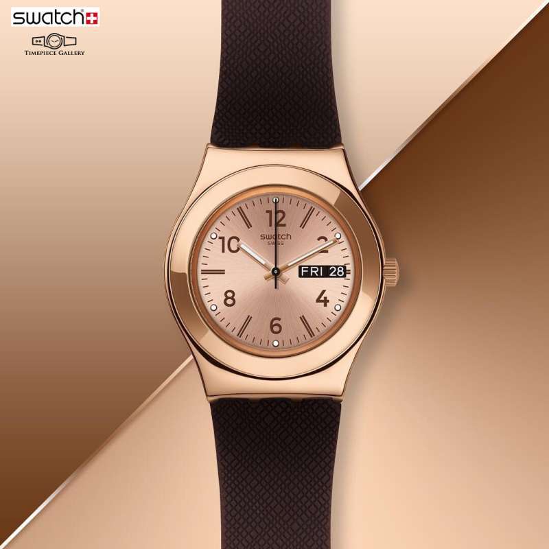 Promo Swatch Ylg701 Jam Tangan Wanita Brownee Coklat Diskon