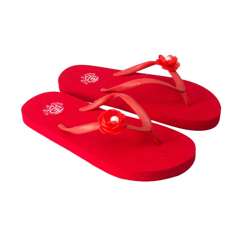 Megumi Thistle Sandal Flip Flop Wanita - Red