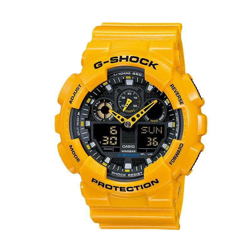 Casio G-Shock GA-100A-9A Resin Jam Tangan Pria - Kuning