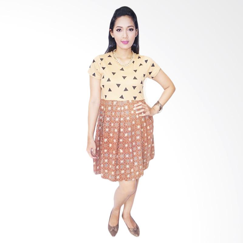 Fafa Collection Dear 009 Batik Mini Dress - Coklat