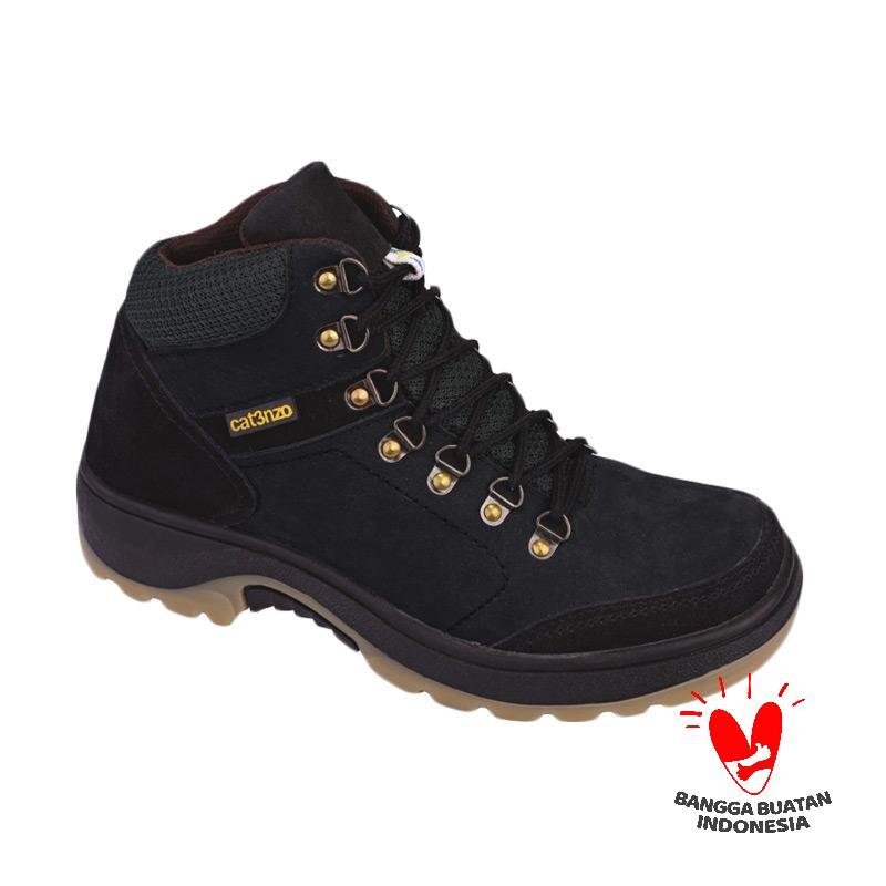 Catenzo RI 612 Novell Kulit Sepatu Boots - Black