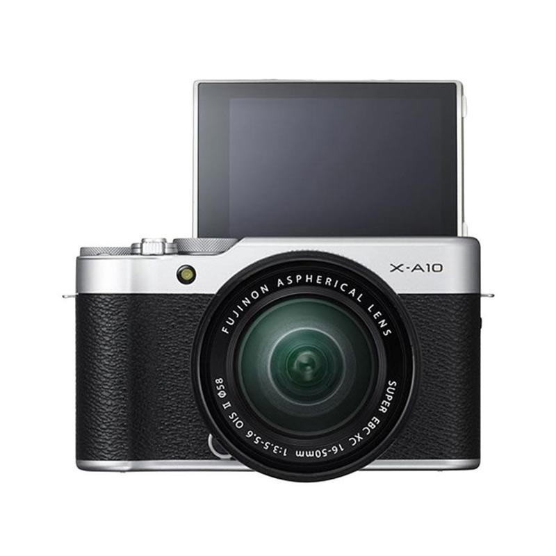 Fujifilm XA10 1650 Kamera Mirrorless - Silver + SANDISK SD ULTRA 16GB CLASS 10