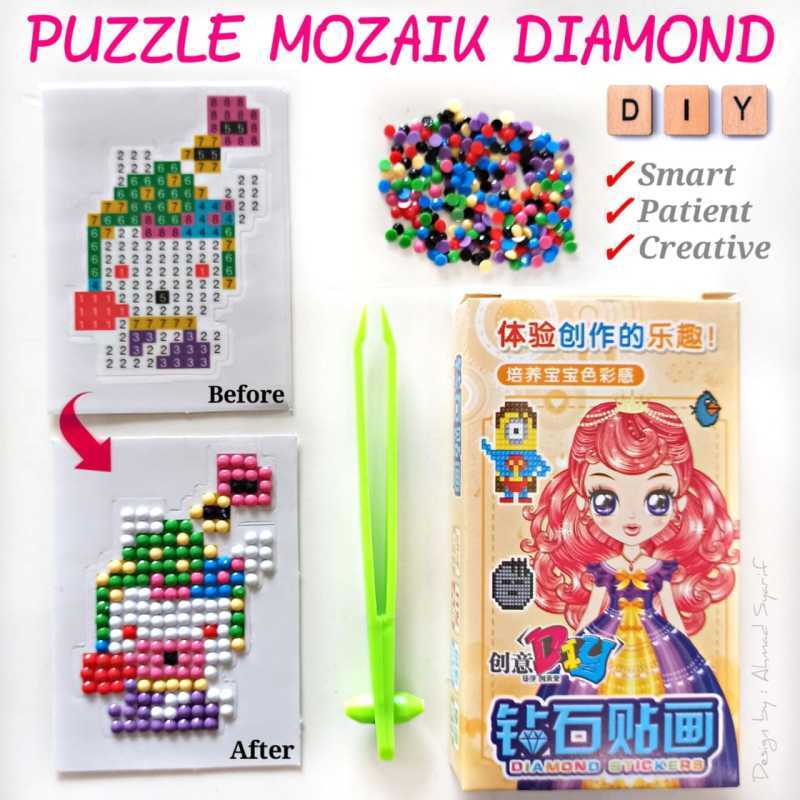 Jual Diy Puzzle Mozaik Diamond Sticker Mainan Edukasi Anak Tk Sd Paud Murah Mei 2021 Blibli