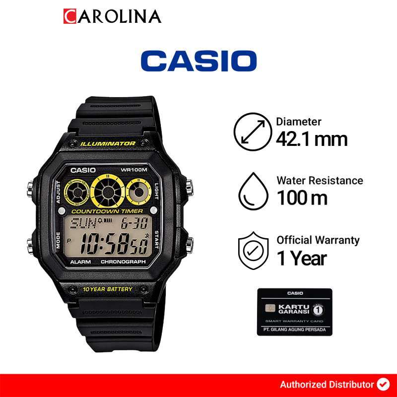 Promo CASIO AE 1300WH 1A Diskon 35 di Seller Carolina Watch