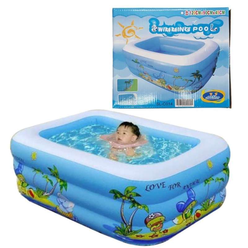 Jual Baby Padding Swim Pool 120cm Kolam Renang Karet Anak Sl C014 Terbaru Juli 2021 Blibli