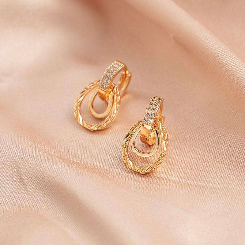 ANTING KOREA XUPING PREMIUM SUPER CANTIK ANTING MODEL GANTUNG CANTIK EMAS  ASLI 18K FASHION WANITA ANTI LUNTUR / ANTING LAPIS EMAS KUALITAS / GOLD EAR