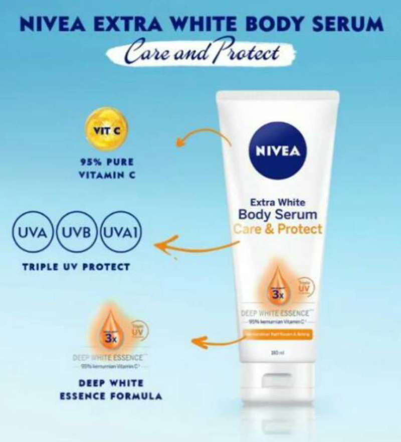 Jual Nivea Body Serum Care Protect Vitamin C 180ml di Seller