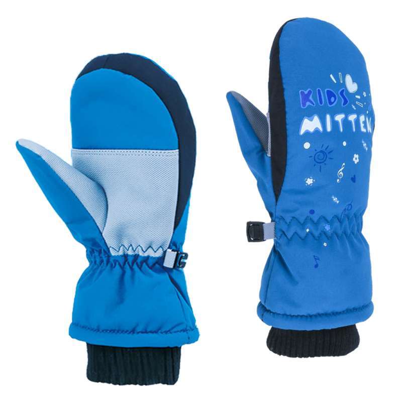 blue snow gloves