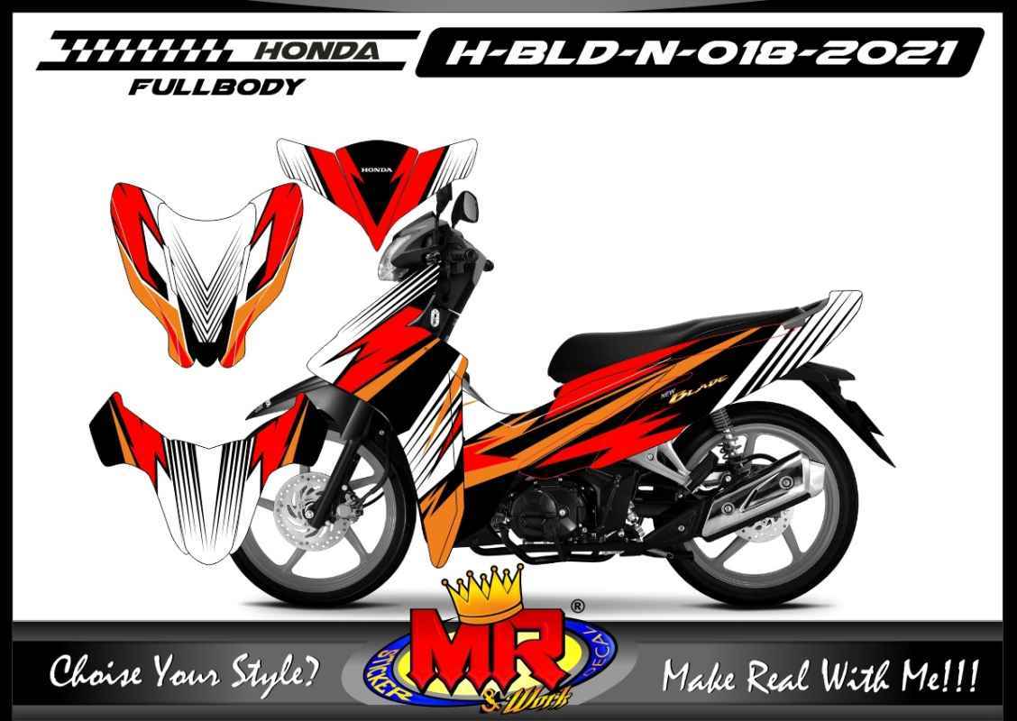 Jual Decal Stiker FullBody Murah Modifikasi Variasi Motor Honda Blade New Online April 2021 Blibli