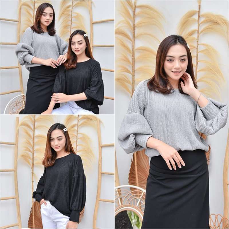 Jual Pakaian Wanita Kekinian Kara Puffy Blouse Hitam Terbaru Juni 2021 Blibli