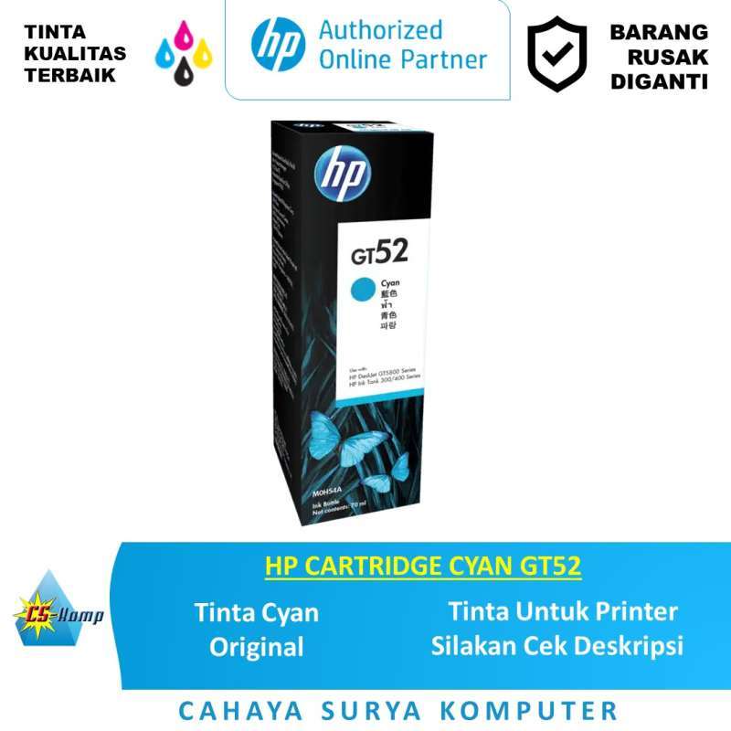HP CARTRIDGE CYAN GT52 UNTUK PRINTER HP DeskJet GT 5810 and 5820 All-in-One