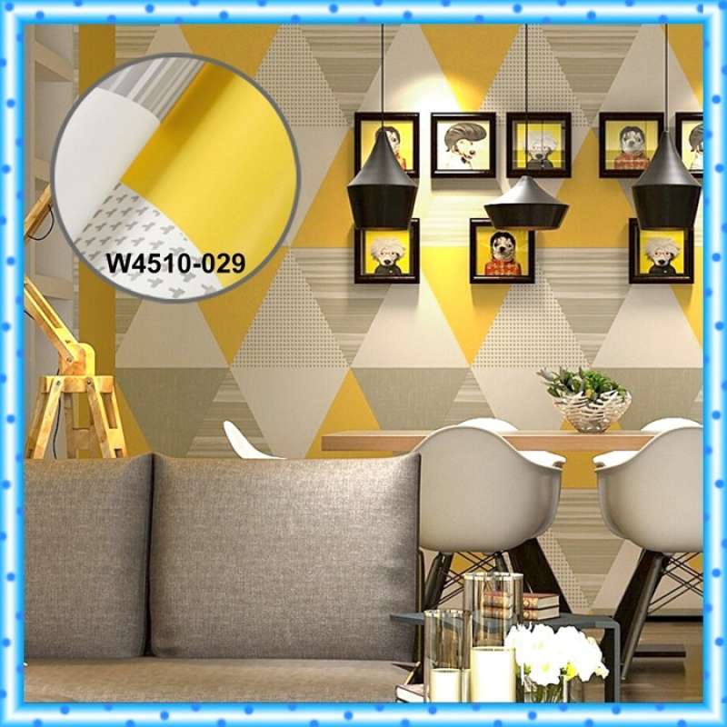 Jual Wall Sticker Dinding Kamar Wallpaper Dinding Ruang Tamu Motif Segitiga 1m Terbaru Juli 2021 Blibli