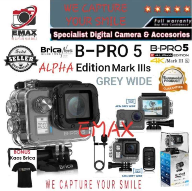 Jual Brica B Pro5 Ae3s Grey Super Wide Brica B Pro 5 Alpha Edition 4k Mark Iiis Brica B Pro5 Ae3s Actioncam Bpro5 Ae3s M3 Resmi Terbaru Juli 2021 Blibli