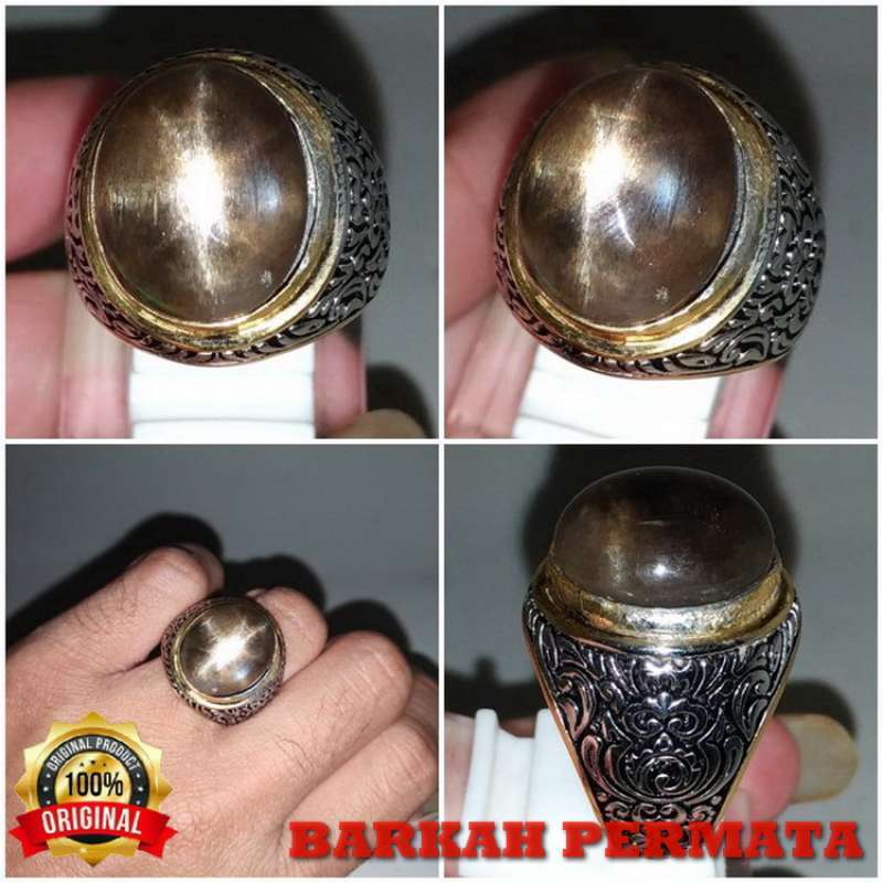 Jual CINCIN BATU AKIK ASLI PASIR EMAS STAR 6 di Seller Barkah ...