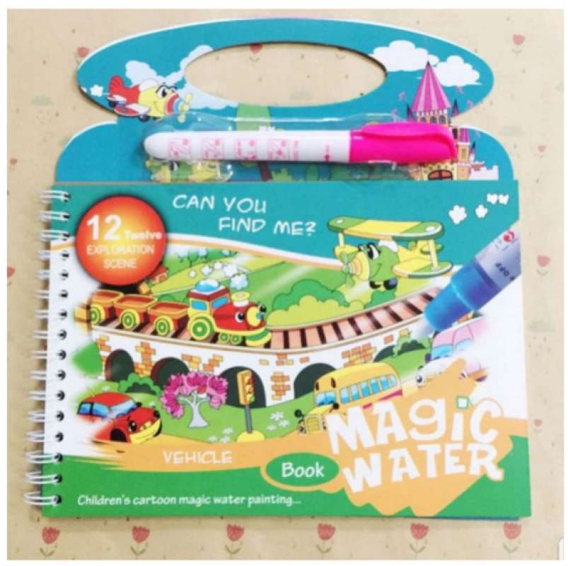 BUKU EDUKASI MEWARNAI DENGAN AIR MAGIC BOOK 001 FROZEN PAW PATROL| WATER PAINTING BOOK BAGUS MURAH -GIRL