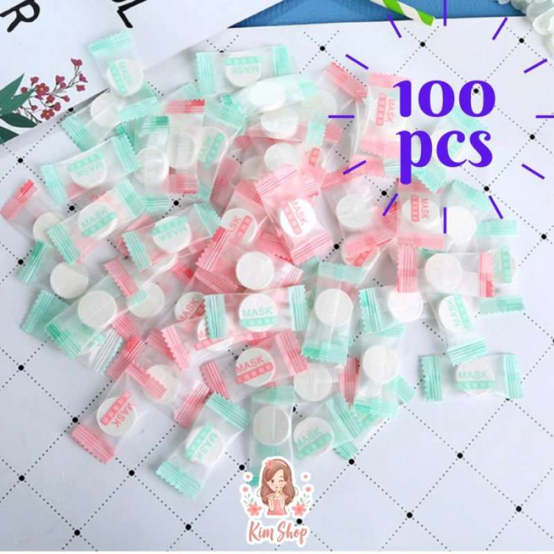 Kim Shop 100pcs Masker Wajah Kompresi Sekali Pakai Bentuk Tablet Diy Facial Compressed Mask Sheet Terbaru Agustus 2021 Harga Murah Kualitas Terjamin Blibli