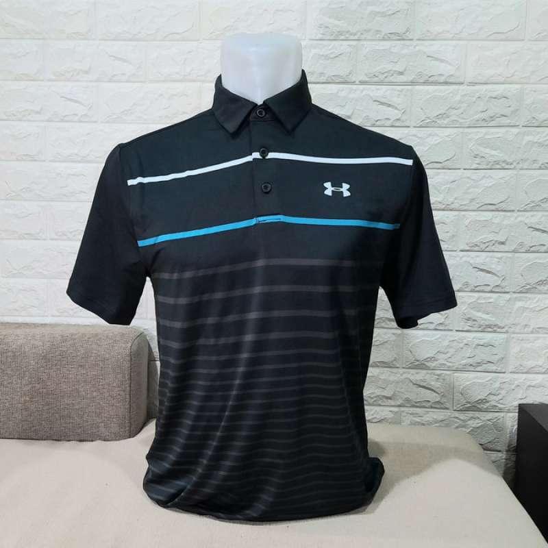 Jual Golf Polo Shirt Stripes Dry Fit 
