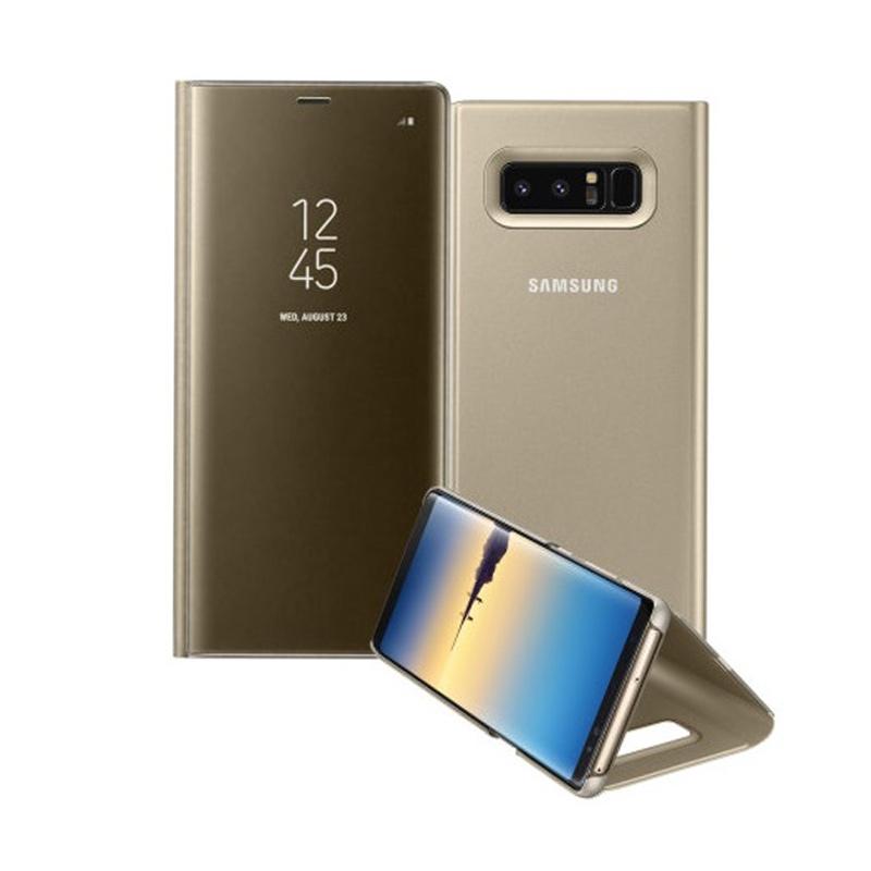 Jual Samsung Original Clear View Standing Flip Cover Casing For Galaxy S8 Gold Online September 2020 Blibli Com