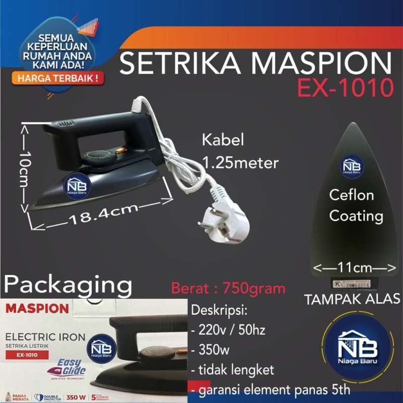 Jual Setrika Maspion Ex 1010 Ex 1010 Blackberry Setrika Listrik Di Seller Niaga Baru Kota Bogor Jawa Barat Blibli