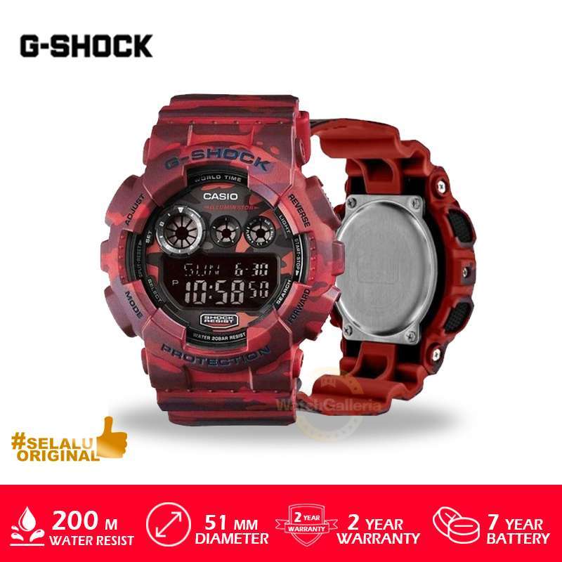 G shock on sale red camouflage watch