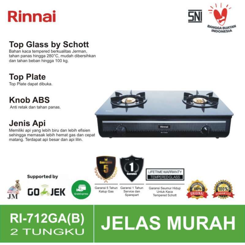 Promo Rinnai Ri 712 Ga B Kompor Gas 2 Tungku Diskon 22 Di Seller Jelas Murah Kota Jakarta Utara Dki Jakarta Blibli