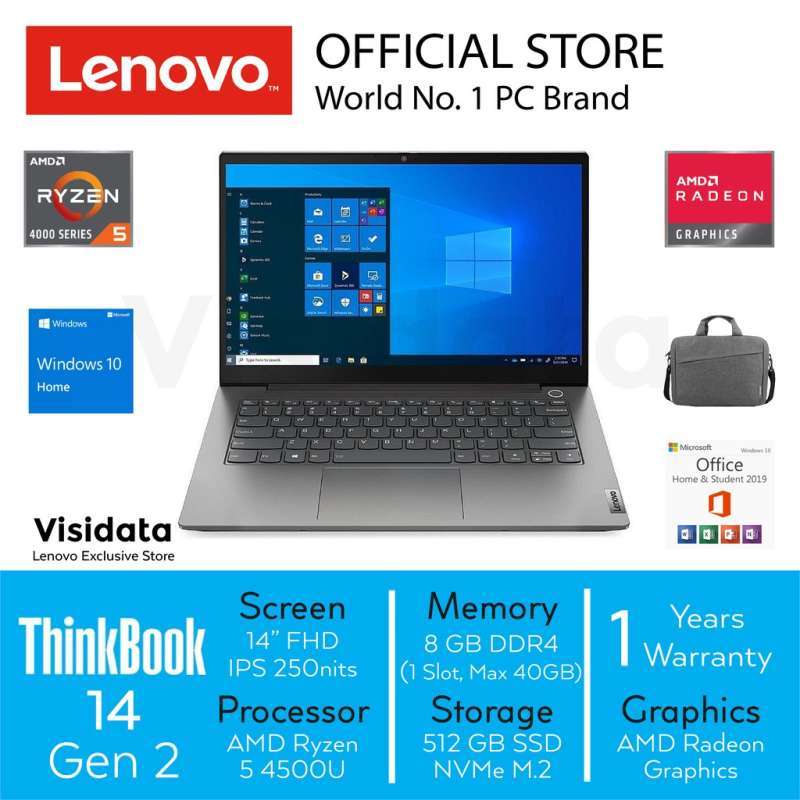 Jual Lenovo Thinkbook 14 G2 Are Ryzen 4500u Win10 8gb 512gb 14