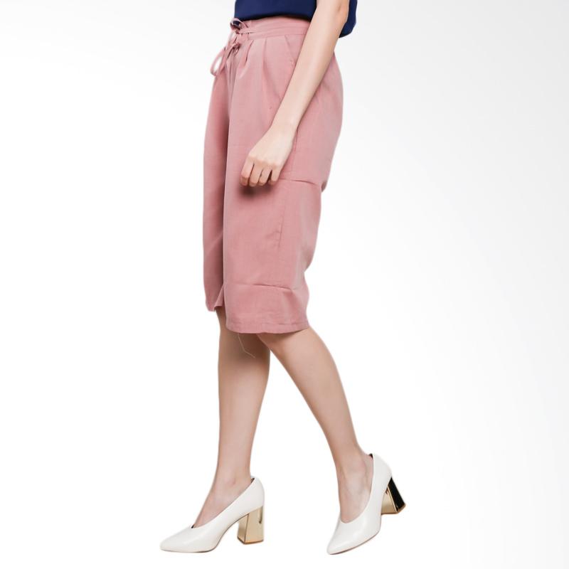 Jual Jo & Nic Wilona Ribbon Celana Colotte Midi - Pink Online - Harga & Kualitas