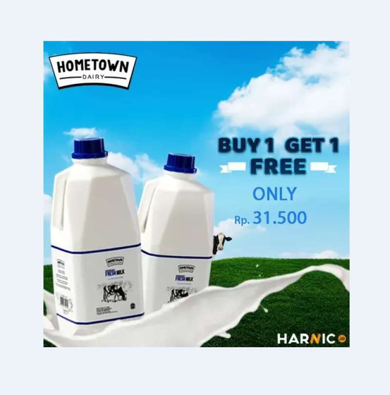 Jual Promo Hometown Buy One Get One Hometown Fresh Milk Susu Sapi Segar 1 Liter Terbaru Oktober 2021 Harga Murah Kualitas Terjamin Blibli