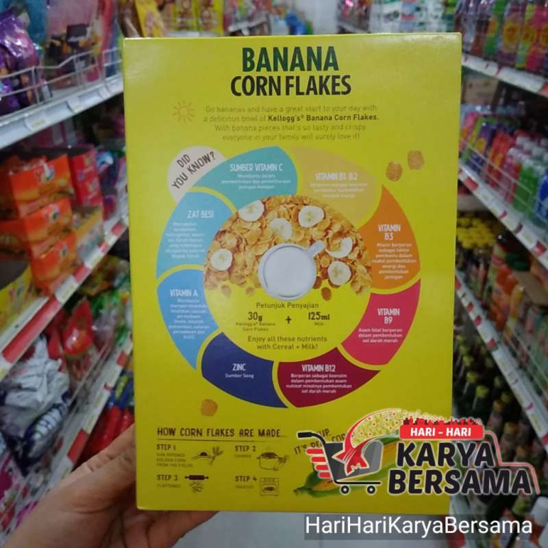 Jual KELLOGG'S CORN FLAKES FRUIT BANANA 180GR di Seller ...