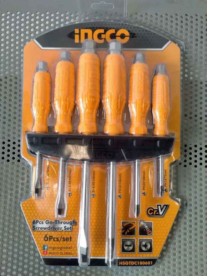 Jual Obeng Ketok Tembus 6-Pcs Go-Through Screwdriver Set INGCO HSGTDC180601  di Seller Better house Jakarta - Kab. Tangerang, Banten | Blibli
